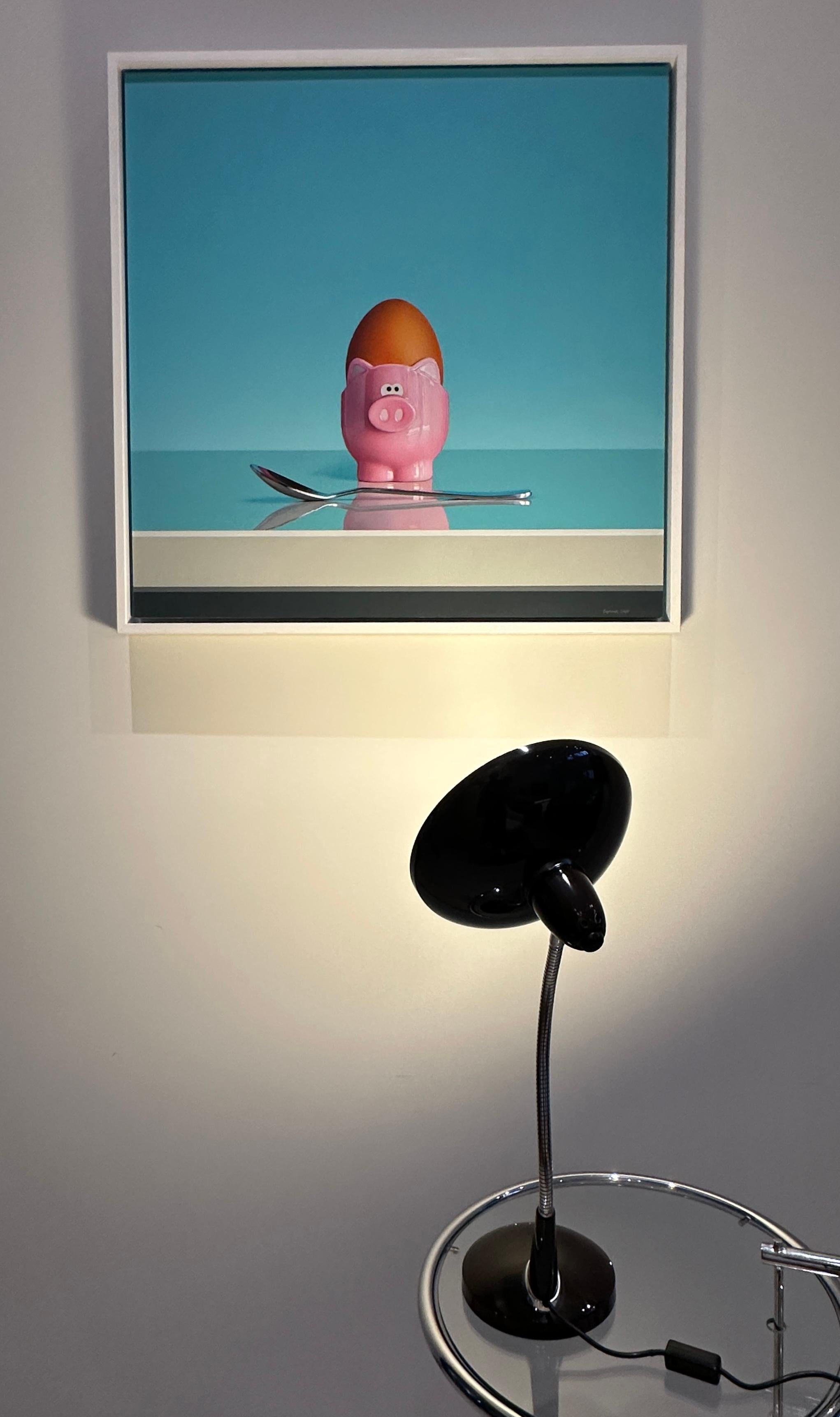 Lampe de bureau industrielle en métal marron des années 1950, style Bauhaus 