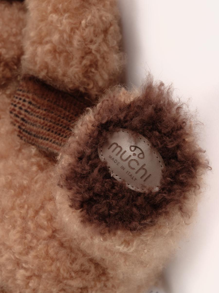 Modern Berry Bear Cashmere and Shearling Collectible Peluche Natural Fur by Muchi Decor For Sale