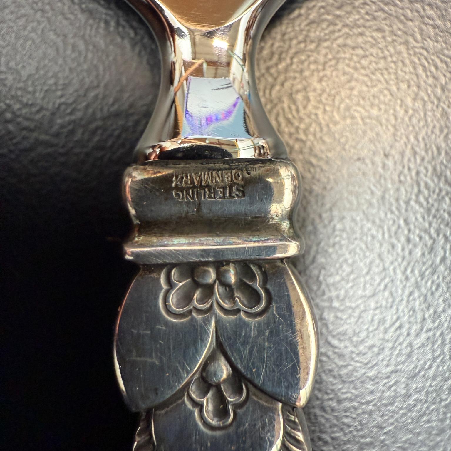 Danish Georg Jensen Sterling Silver Cactus Bottle Opener Denmark For Sale