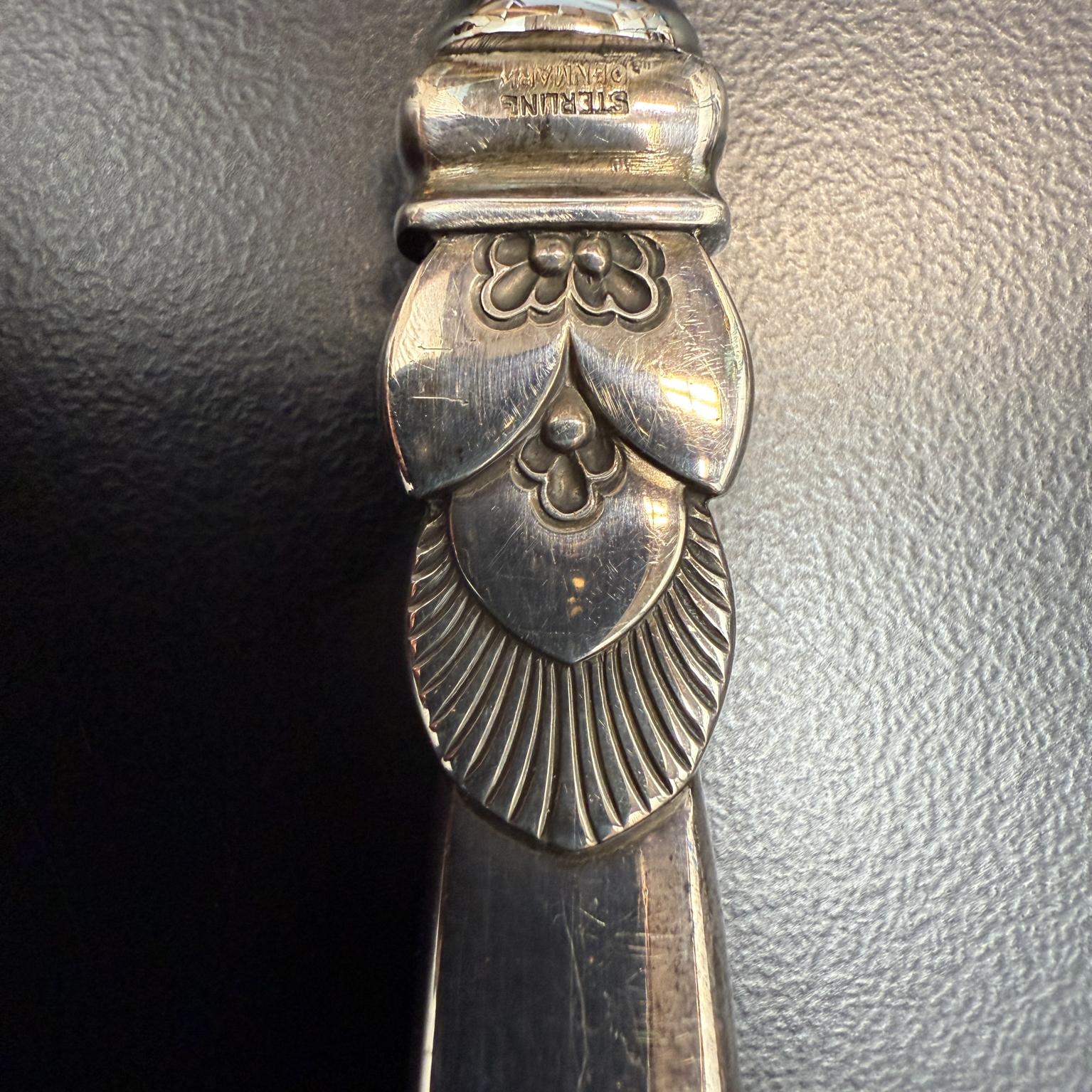 Georg Jensen Sterling Silver Cactus Bottle Opener Denmark In Good Condition For Sale In Chula Vista, CA