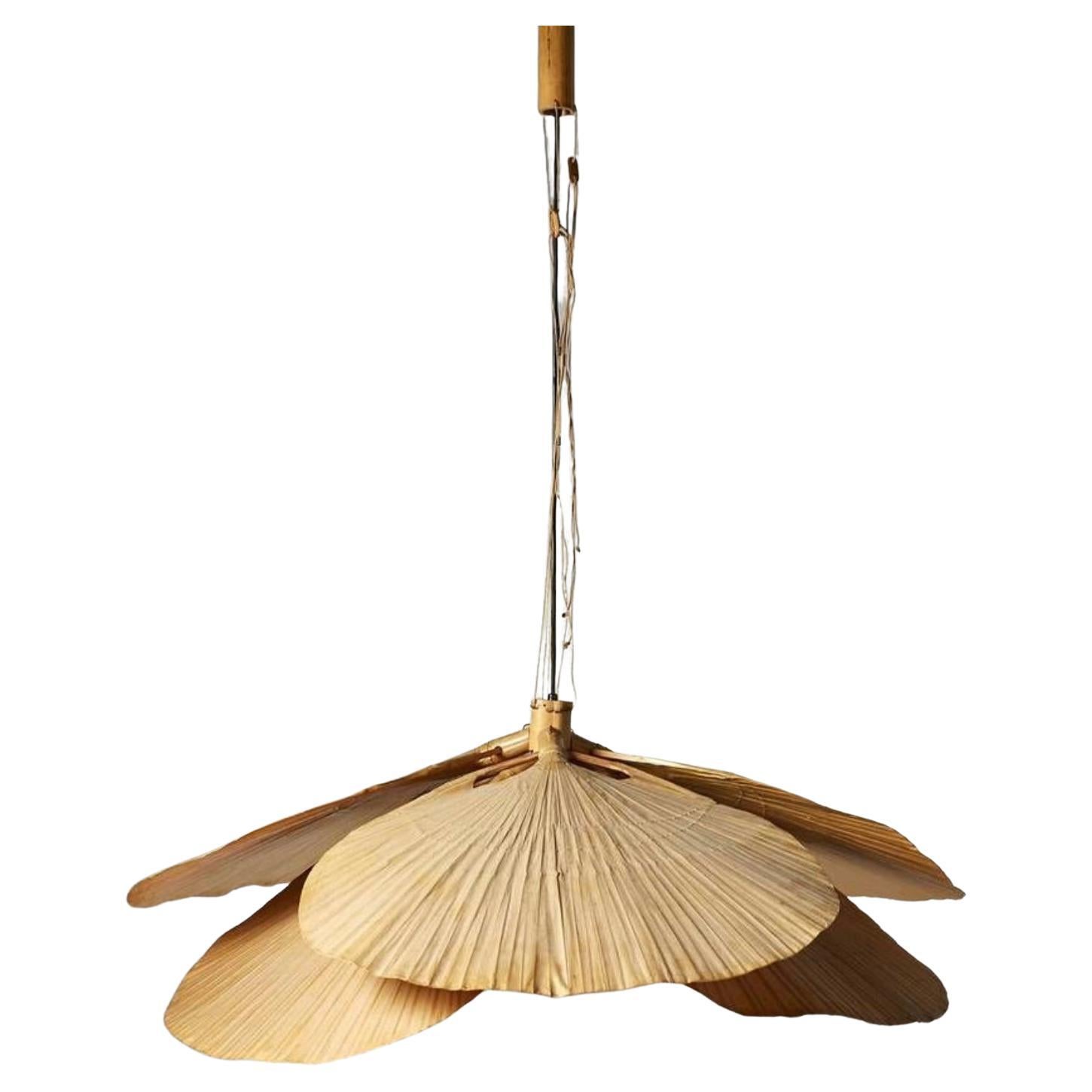 " Hana I " Uchiwa  Chandelier by Ingo Maurer, circa 1970s