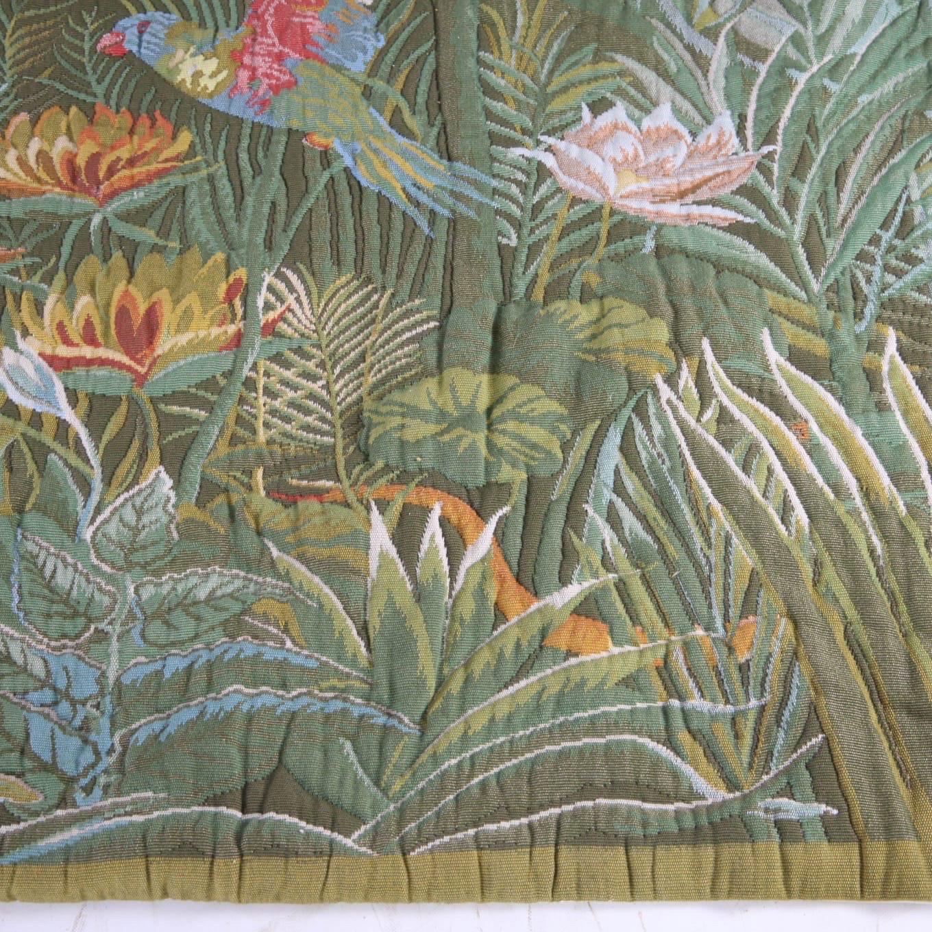 « Jungle » wool tapestry In Excellent Condition For Sale In Isle Sur Sorgue, FR