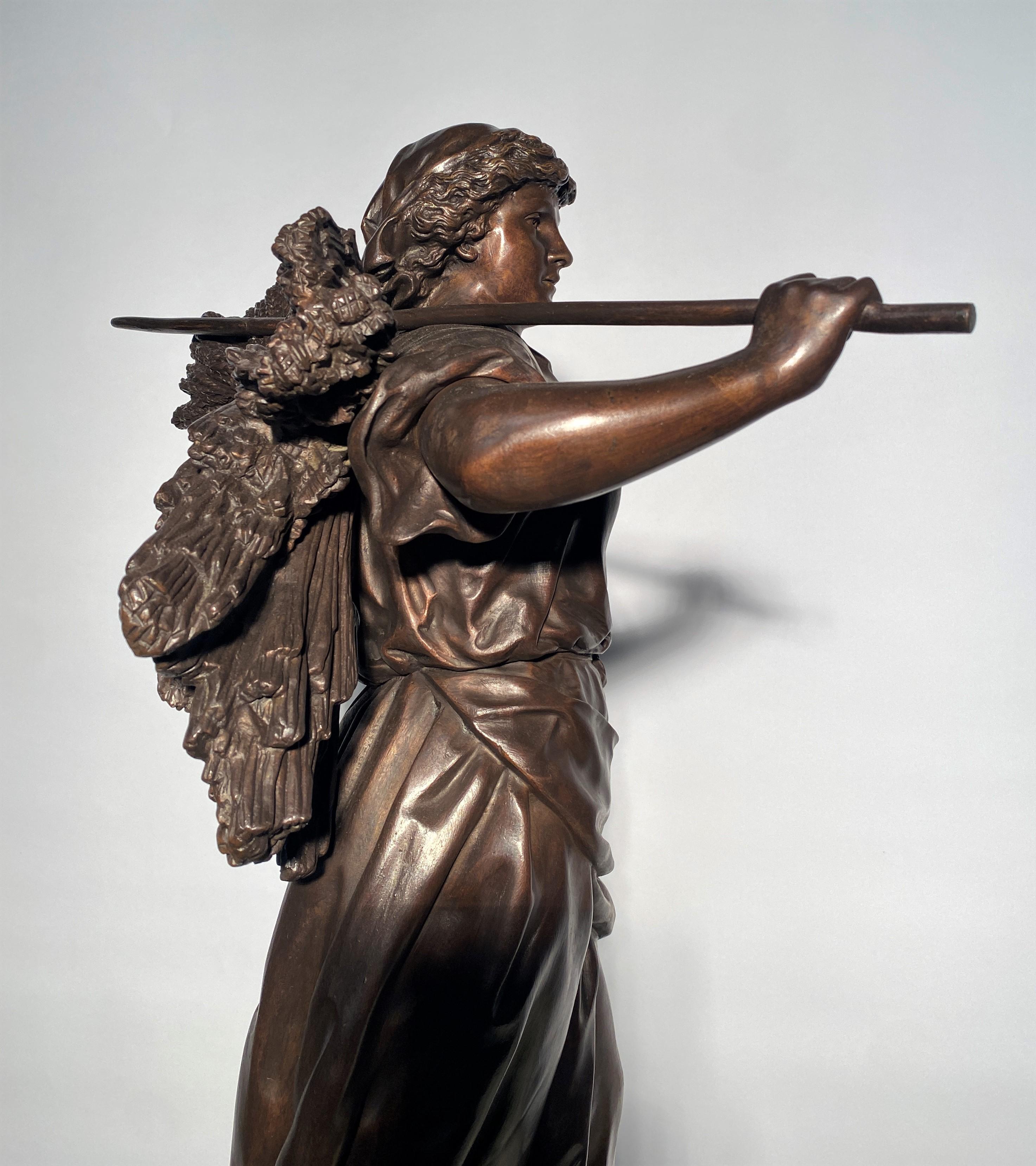 Art nouveau Statue en bronze « La Moissonneuse » par Ernest Rancoulet en vente