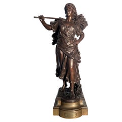 Used "La Moissonneuse" Statue en Bronze Par Ernest Rancoulet