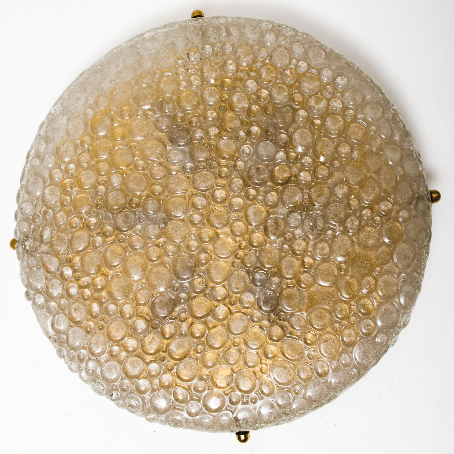 ! of the 6  Thick Massive Bubble Glass Flushmount, 1960 For Sale 5