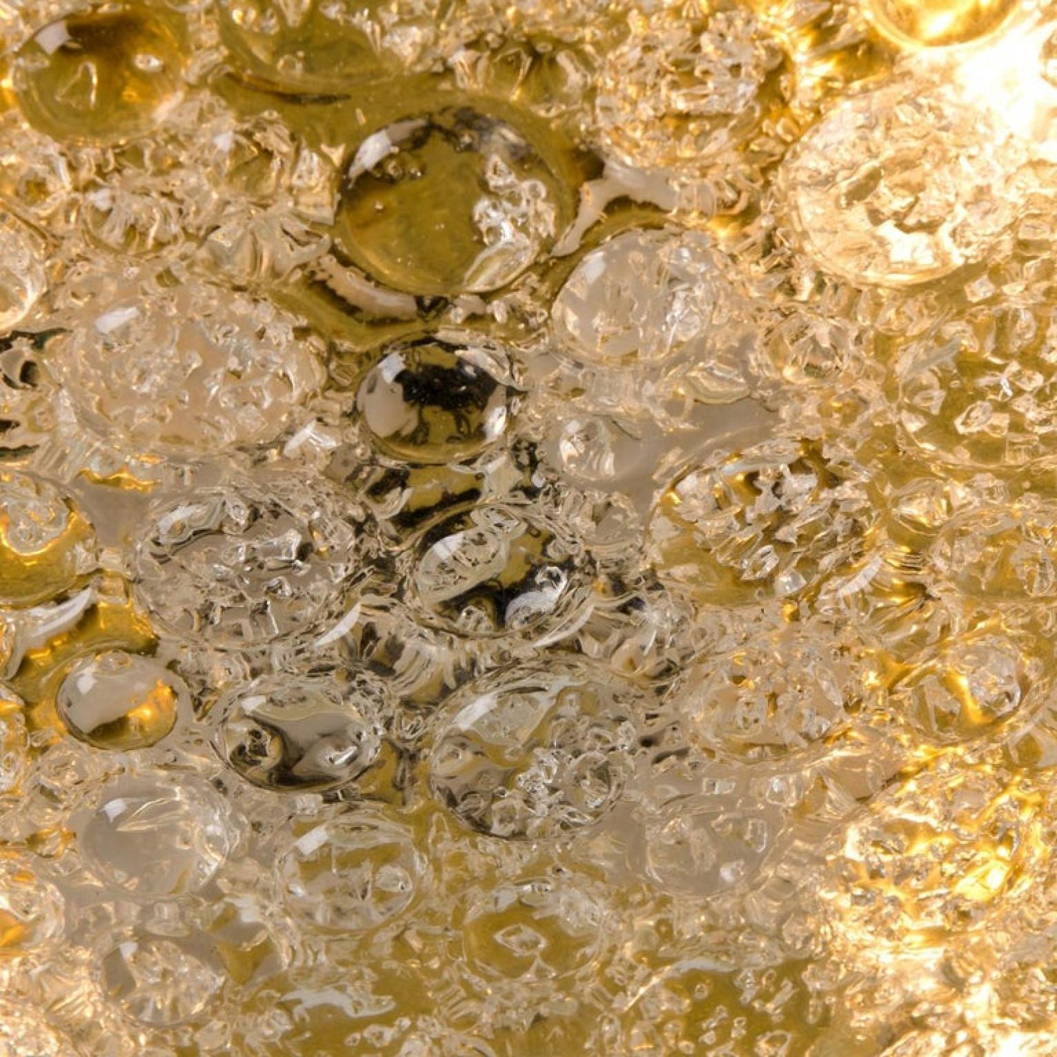 Autrichien ! des 6  Encastré en verre bullé massif épais, 1960 en vente