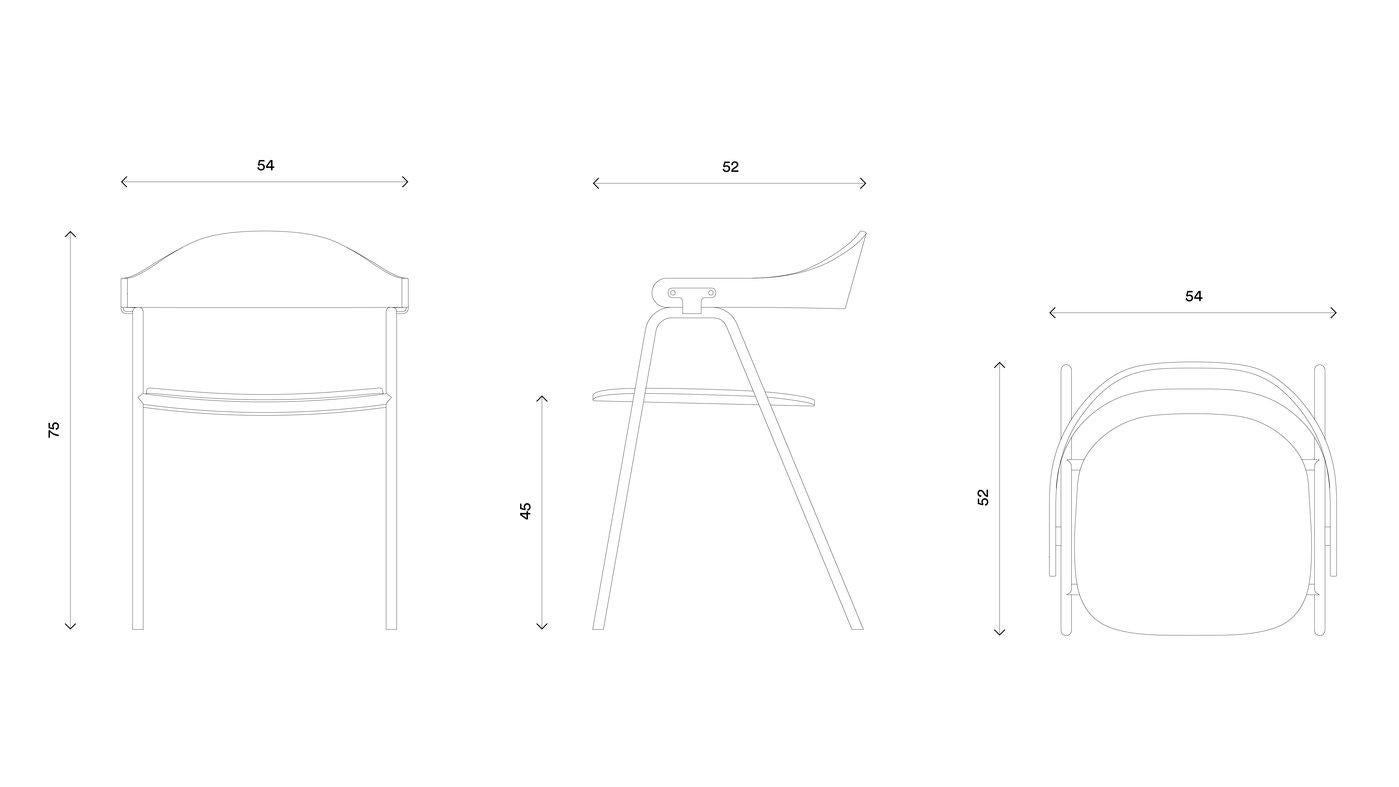 Hayche Ottomane-Stuhl, Eichenholz Sperrholz und pulverbeschichteter weißer Stahlrahmen, UK, auf Lager (21. Jahrhundert und zeitgenössisch) im Angebot