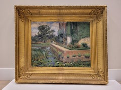 , Pintar Impresionismo "Pescador en un río" Campo-Escuela Catalana