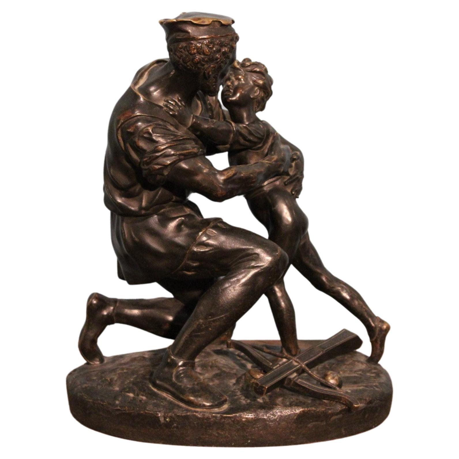 "Reunion", bronze avec patine noire