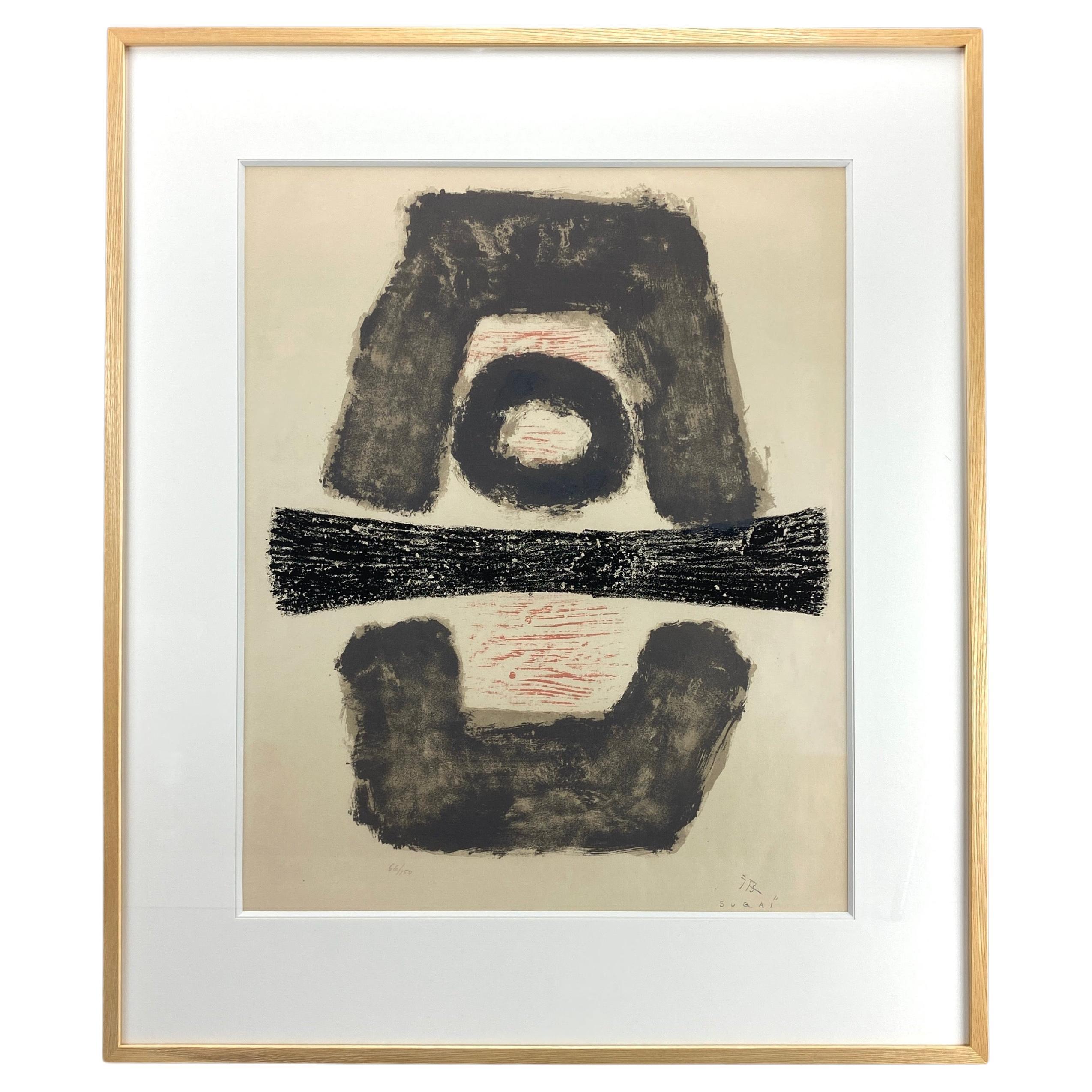 " Samurai " Color Lithograph by Kumi Sugaï 1958