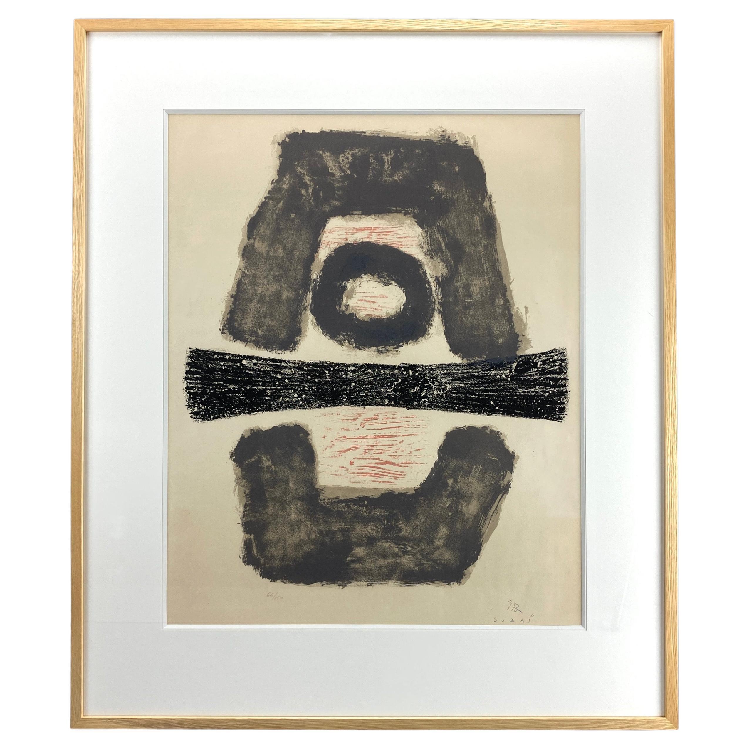 " Samurai " Color Lithograph by Kumi Sugaï 1958