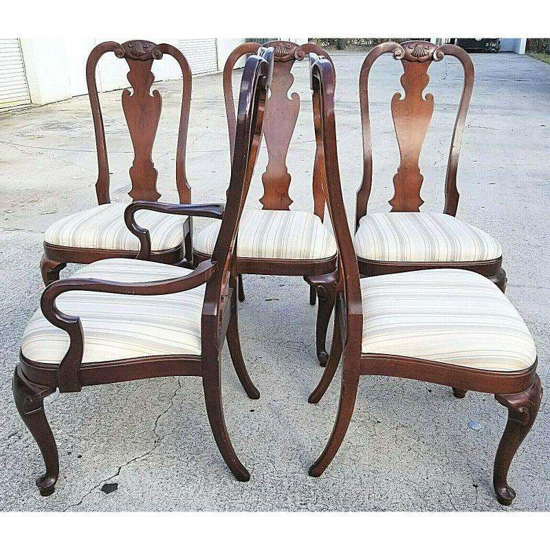 American Set of 6 George II Style Dining Chairs by Hekman
