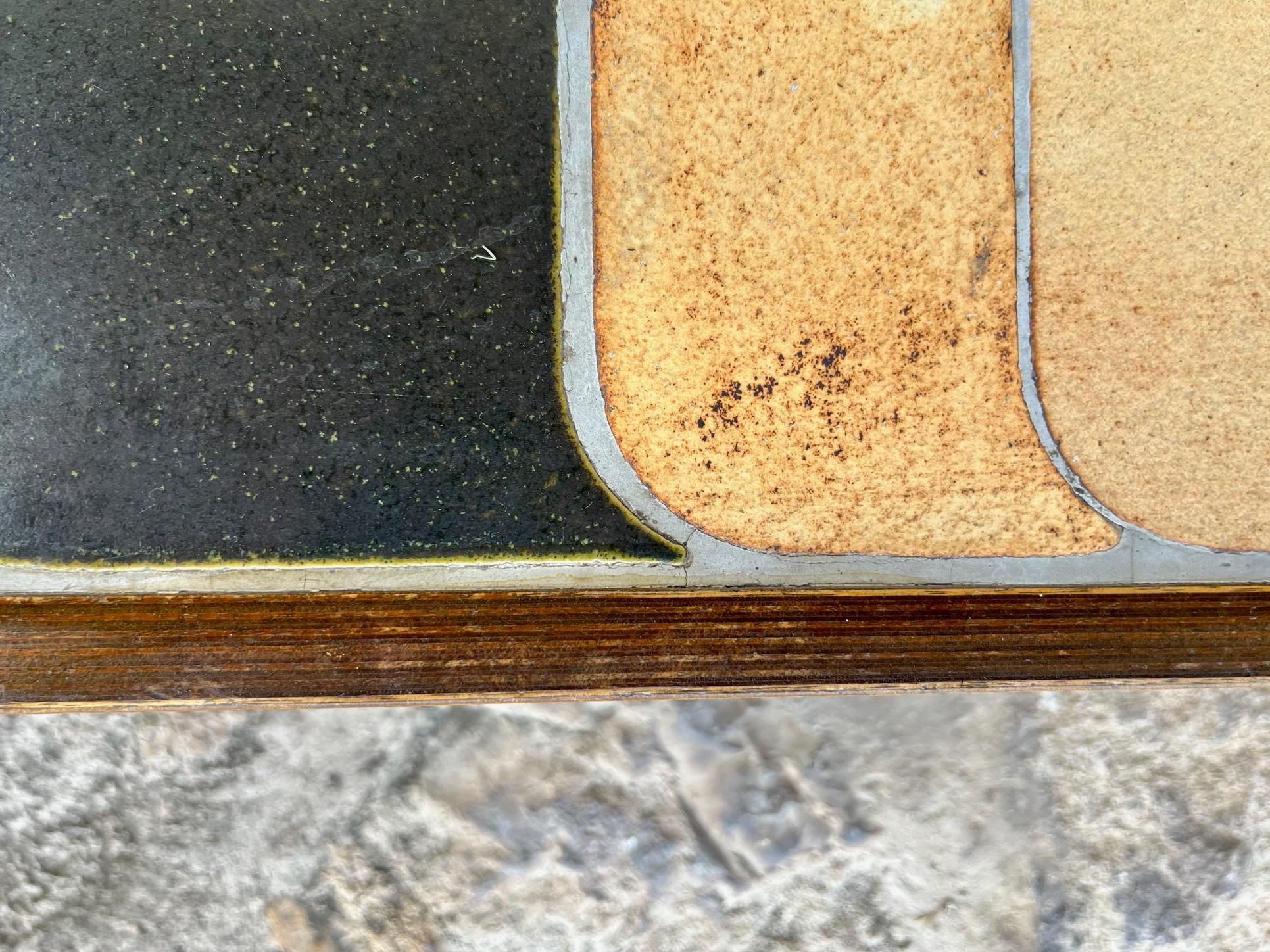 Table basse Shogun en céramique et bois. Roger Capron, Vallauris  1960's 2