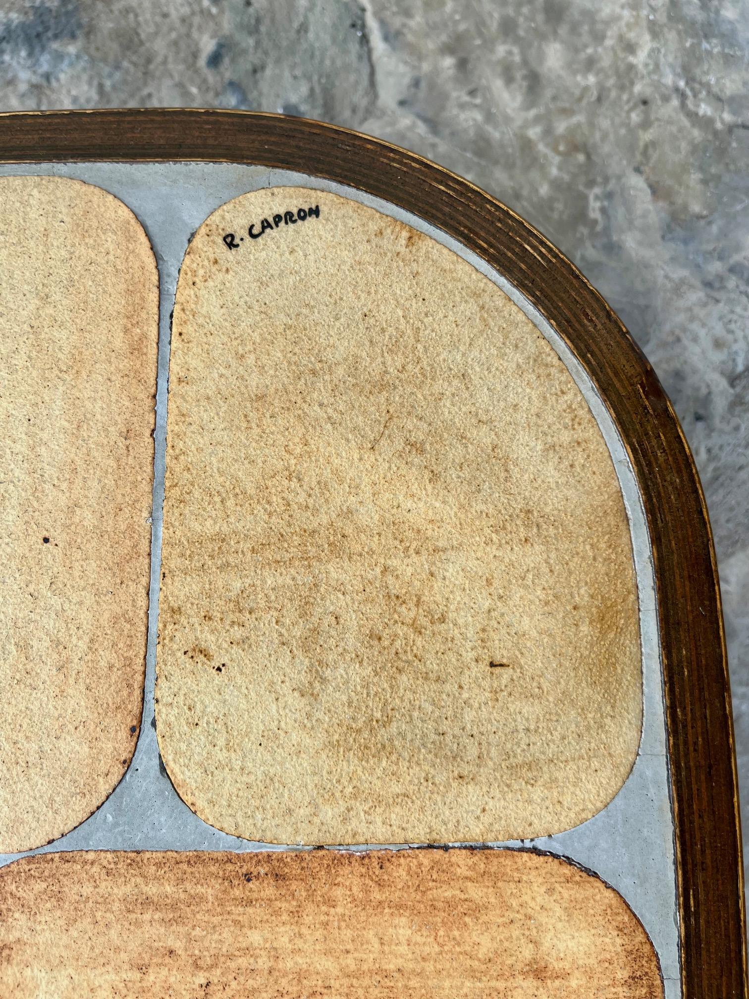 Table basse Shogun en céramique et bois. Roger Capron, Vallauris  1960's 4