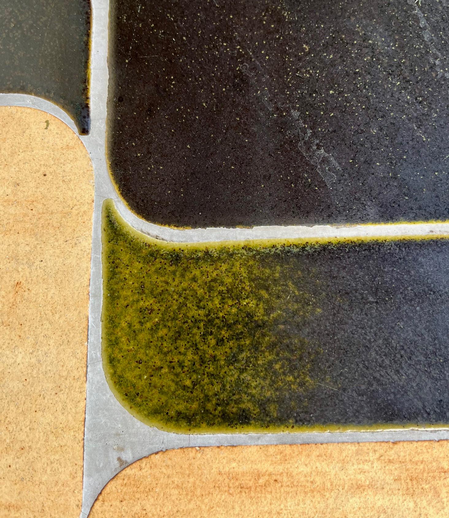 Table basse Shogun en céramique et bois. Roger Capron, Vallauris  1960's 1