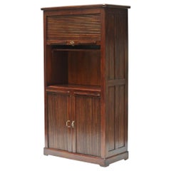 "Small" Vintage Notary Cabinet with Curtains, France, circa 1930