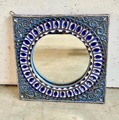 " Soleil" ceramic mirror, Roland Zobel, 1970.