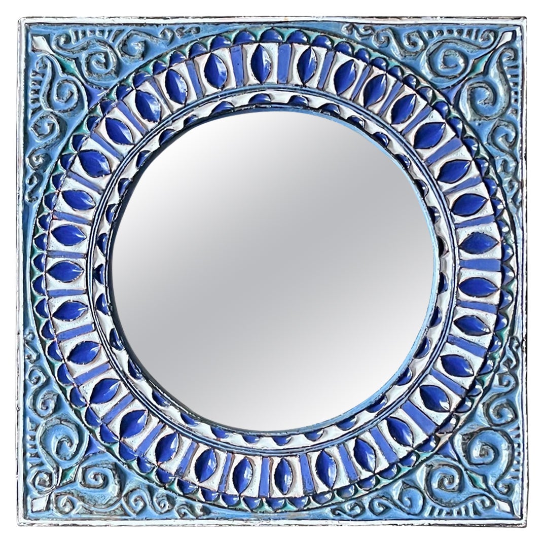 Miroir en céramique Soleil, Roland Zobel, 1970 en vente