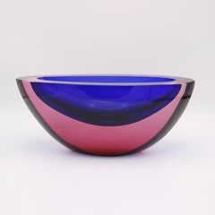 " Sommerso " Art Glass Vase attributed to Falvio Poli
