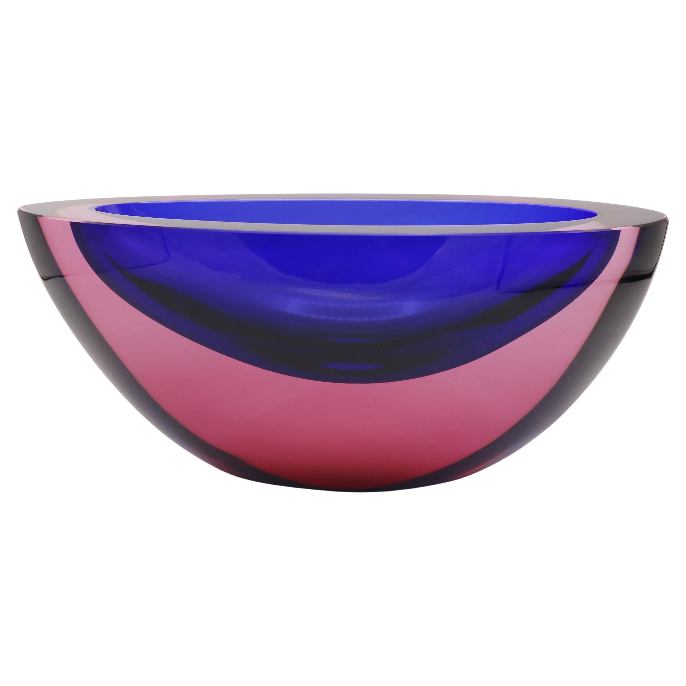 " Sommerso " Vaso in vetro artistico attribuito a Falvio Poli