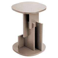 " Tamer" Beige Side table by Adriane Escarfullery