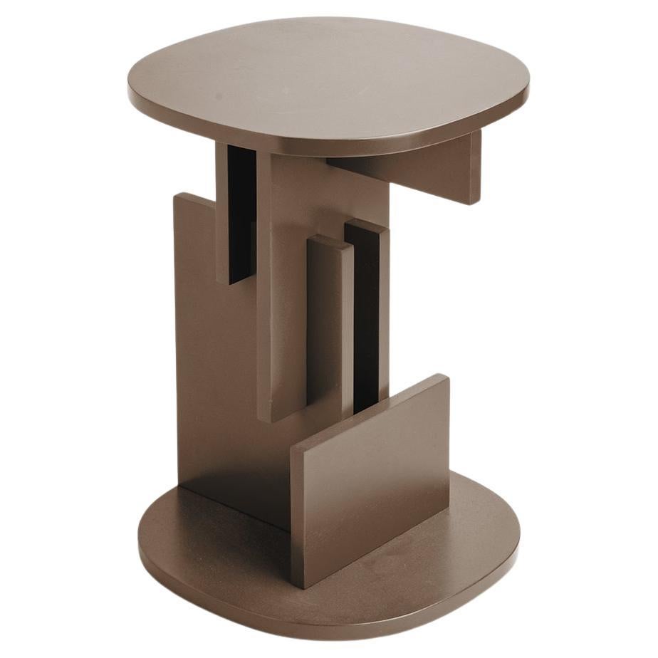 " Tamer" Dark Beige Side table by Adriane Escarfullery