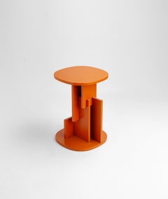 " Tamer" Orange Side table by Adriane Escarfullery