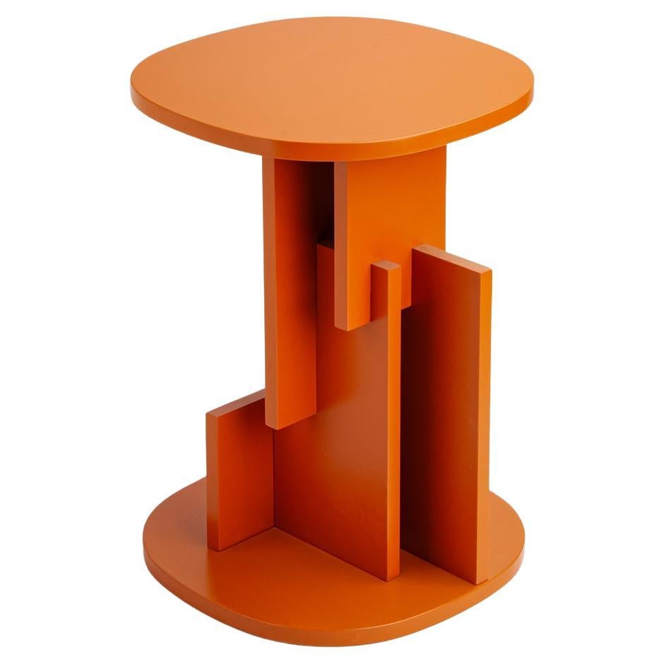" Tamer" Orange Side table by Adriane Escarfullery For Sale