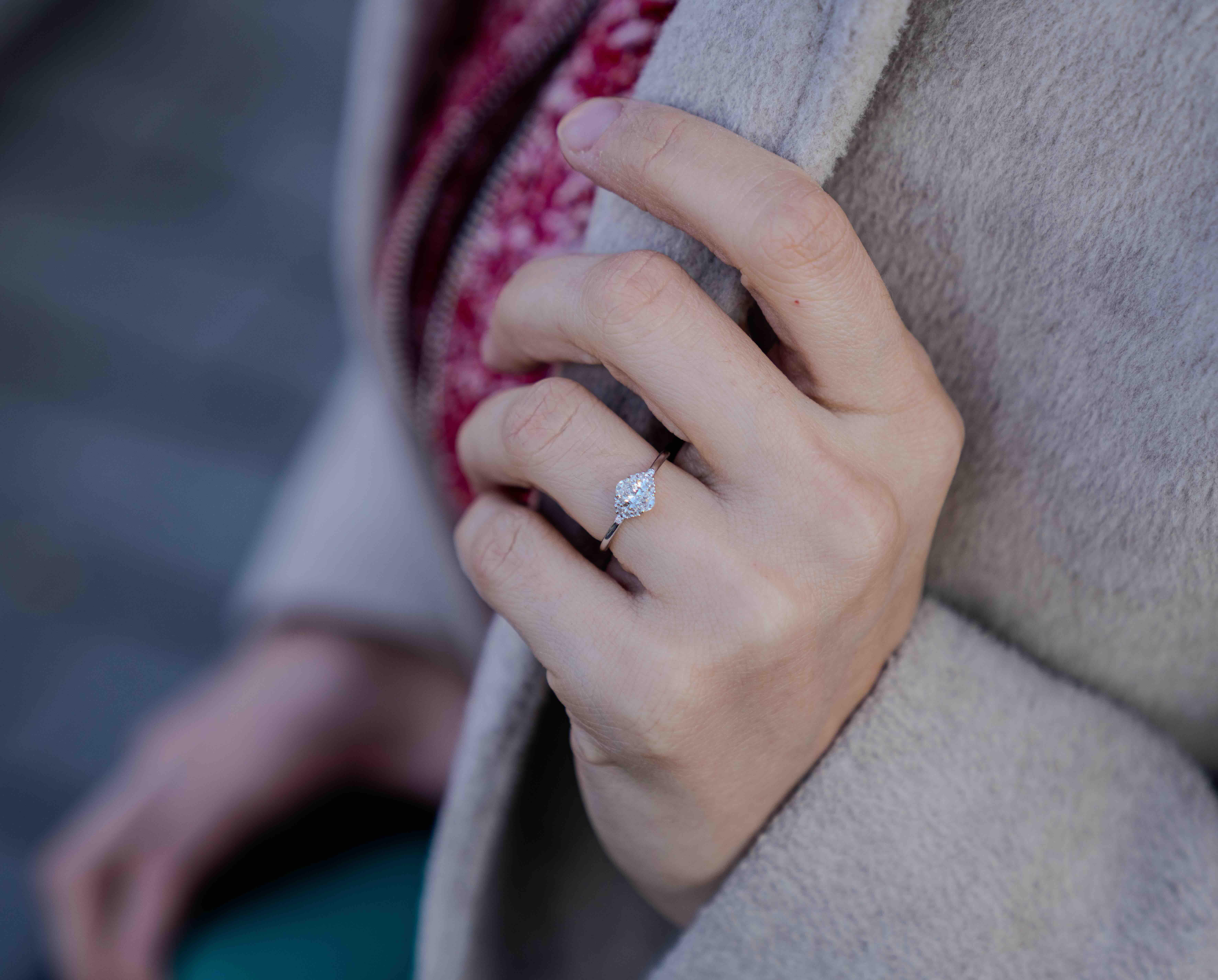 For Sale:  ” The Idalion” Oval Diamond Engagement Ring 6