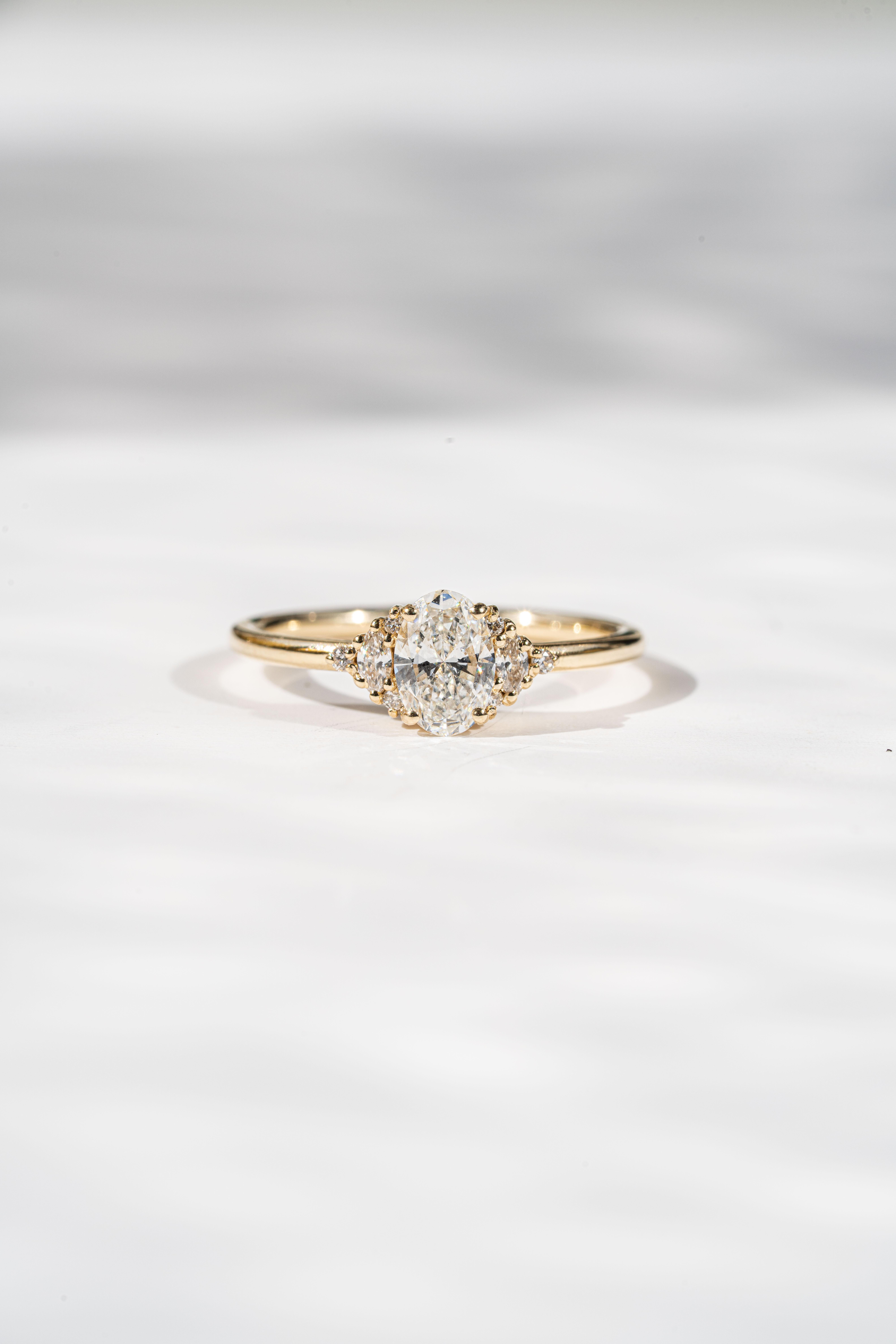 For Sale:  ” The Idalion” Oval Diamond Engagement Ring 7