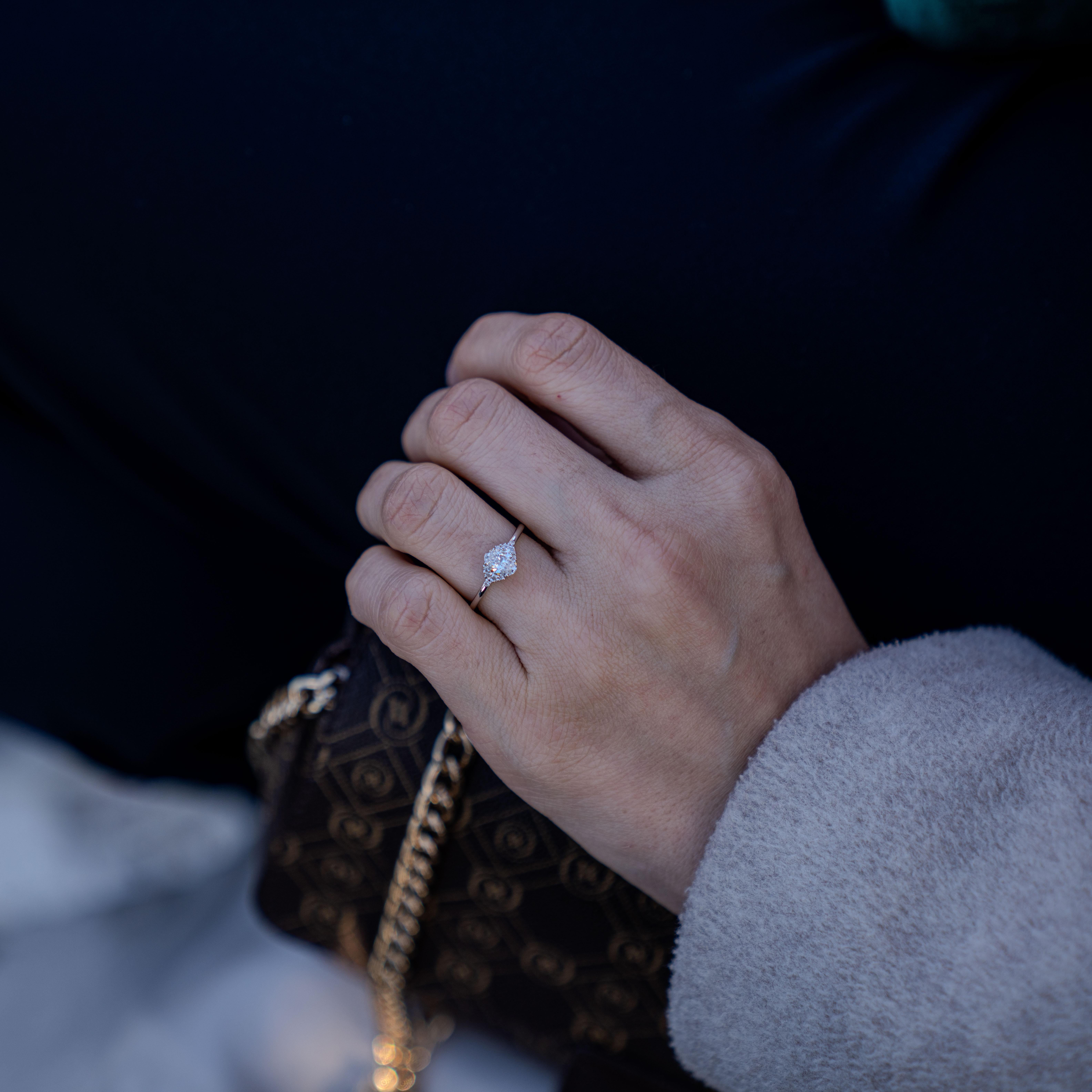 For Sale:  ” The Idalion” Oval Diamond Engagement Ring 8