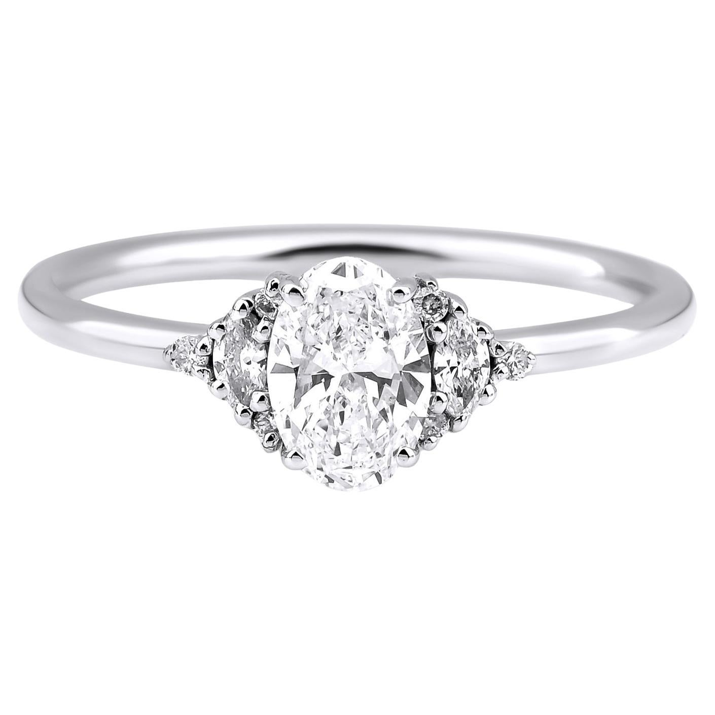 For Sale:  ” The Idalion” Oval Diamond Engagement Ring