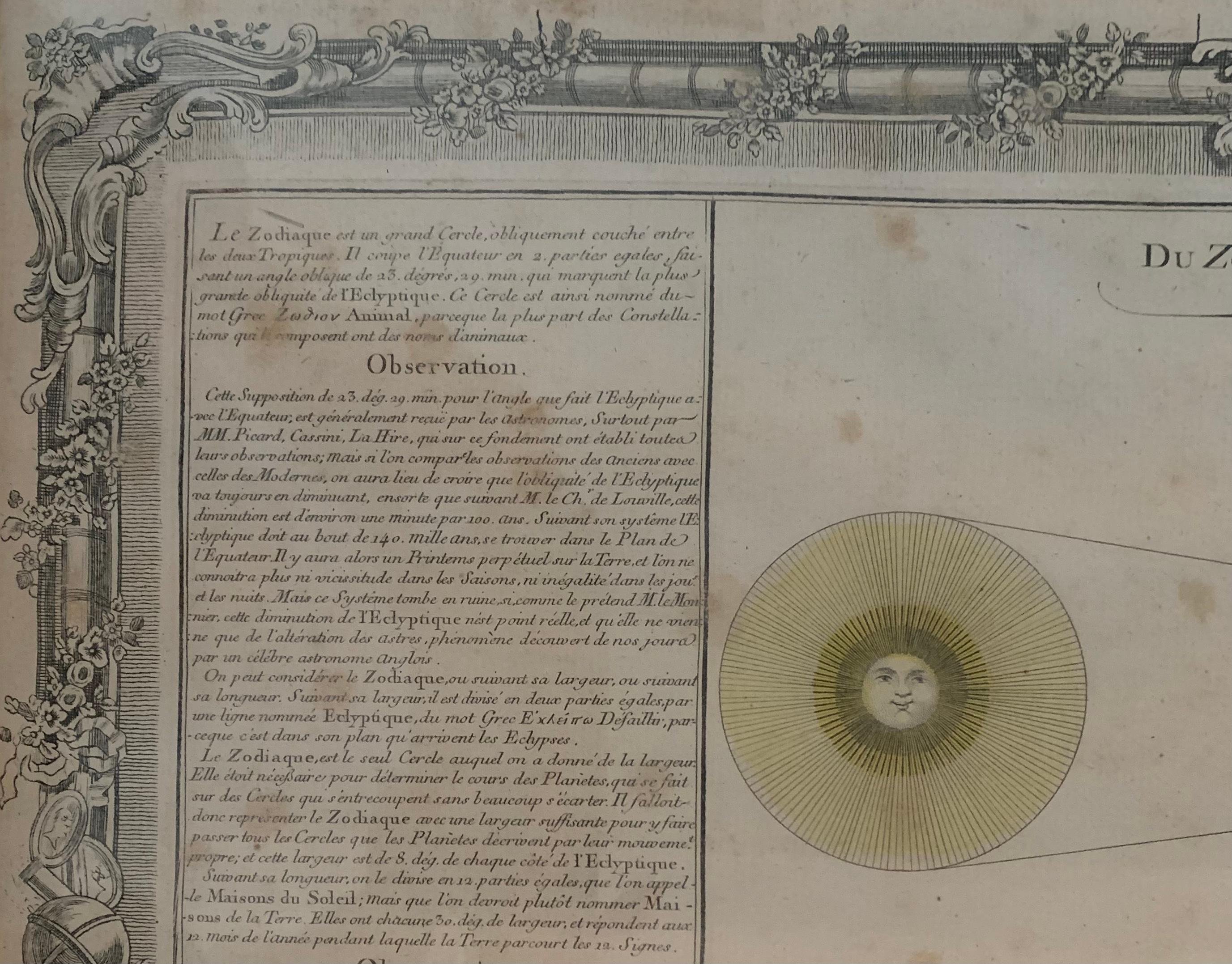 « Le zodiaque et les écosystèmes » gravé français du 18ème siècle en vente 3