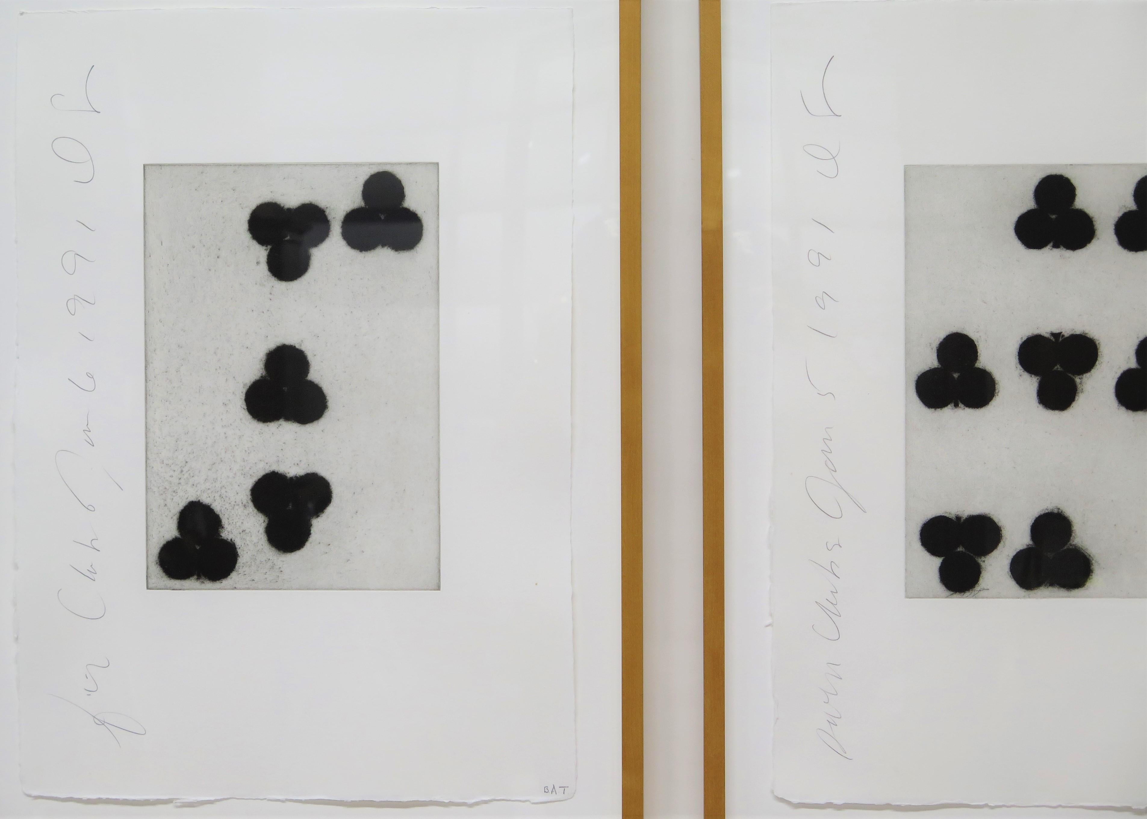 Hand-Crafted ( two Works From the Playing Cards Series ) Signed, by Donald Sultan.