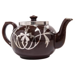 English Teapot with Sterling Overlay 