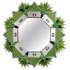 Miroir contemporain en verre de Murano « Verde » de Fratelli Tosi Murano