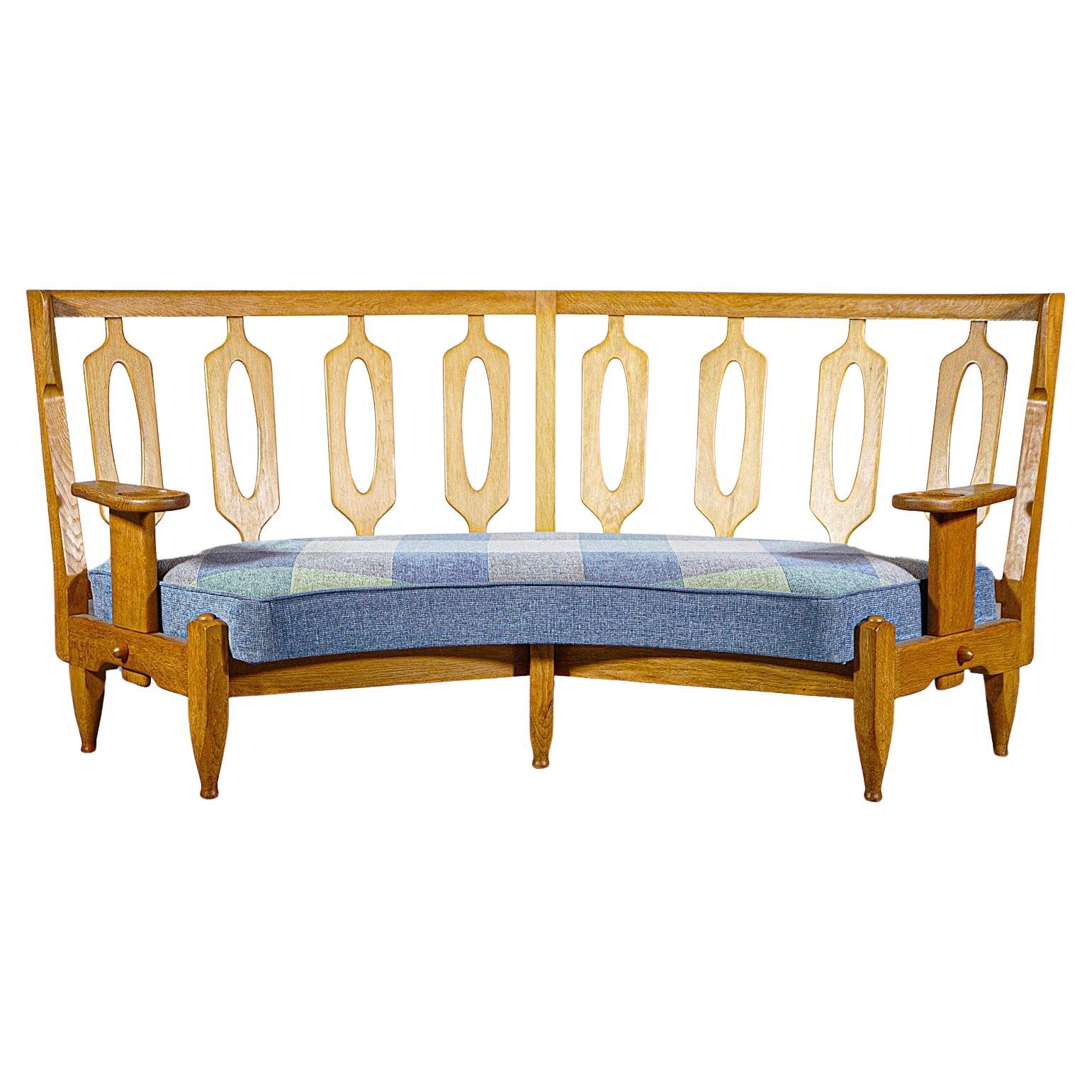 Sofa „ Veronique“ aus Eiche von Guillerme & Chambron, Frankreich 1960er Jahre