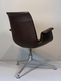 Walter Knoll / Kastholm & Fabricius FK 6725 Tulip Chair / Brown Leather