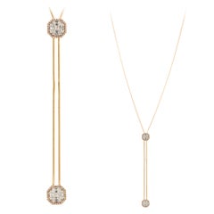 Вфтпду White Pink Gold 18K Necklace Diamond For Her