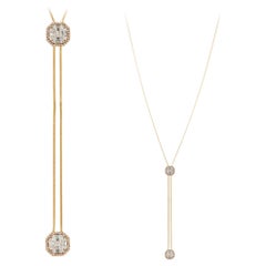 Вфтпду Weißes Pink Gold 18K Halskette Diamant für Sie