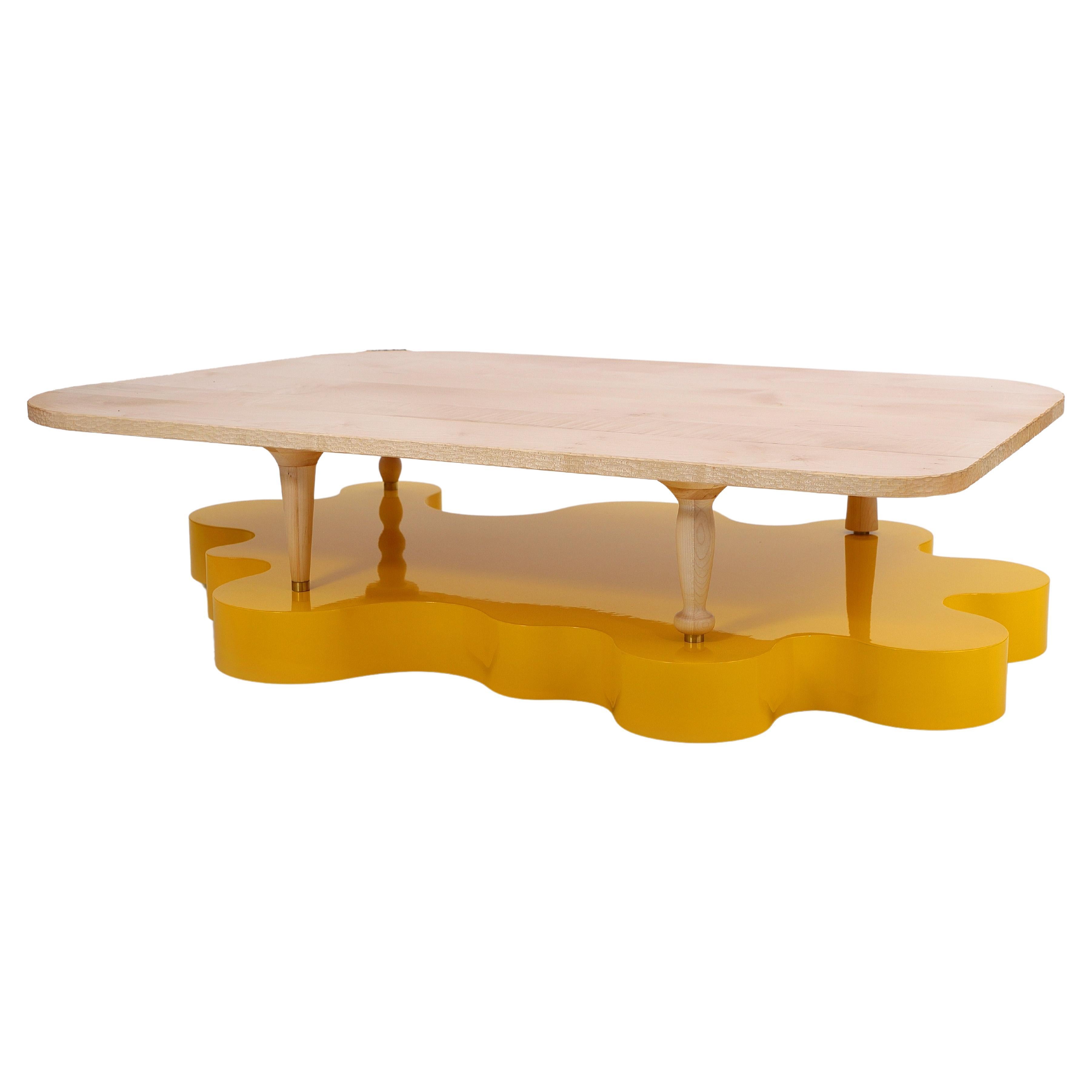 " Yellow shapes " coffe table For Sale
