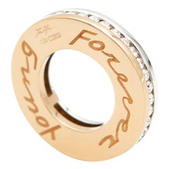 0, 73 Carats Diamonds Pendant "Forever Young" in 18kt Yellow Gold and Platinum