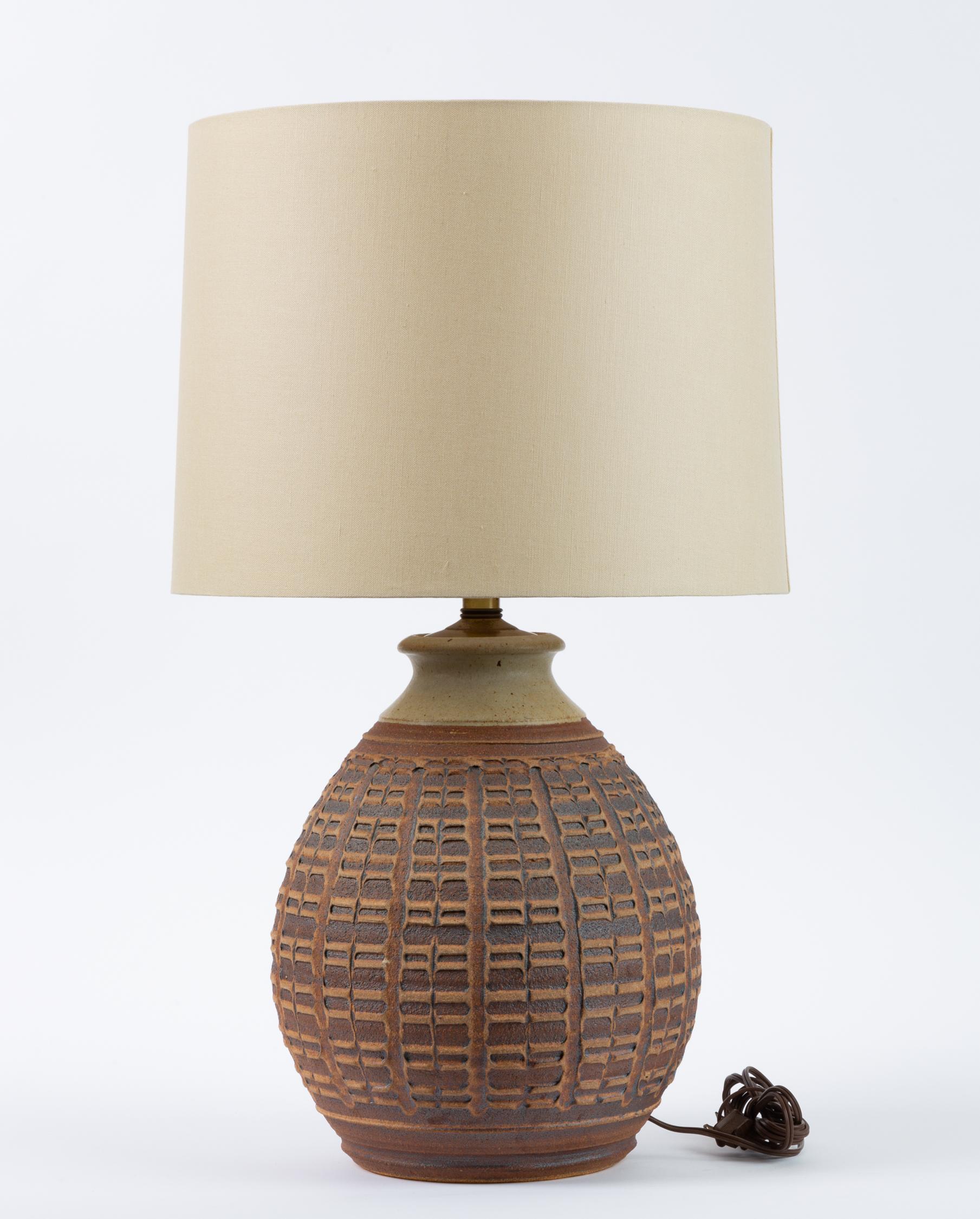 Mid-Century Modern 0-Series Stoneware Lamp by Bob Kinzie for Affiliated Craftsmen