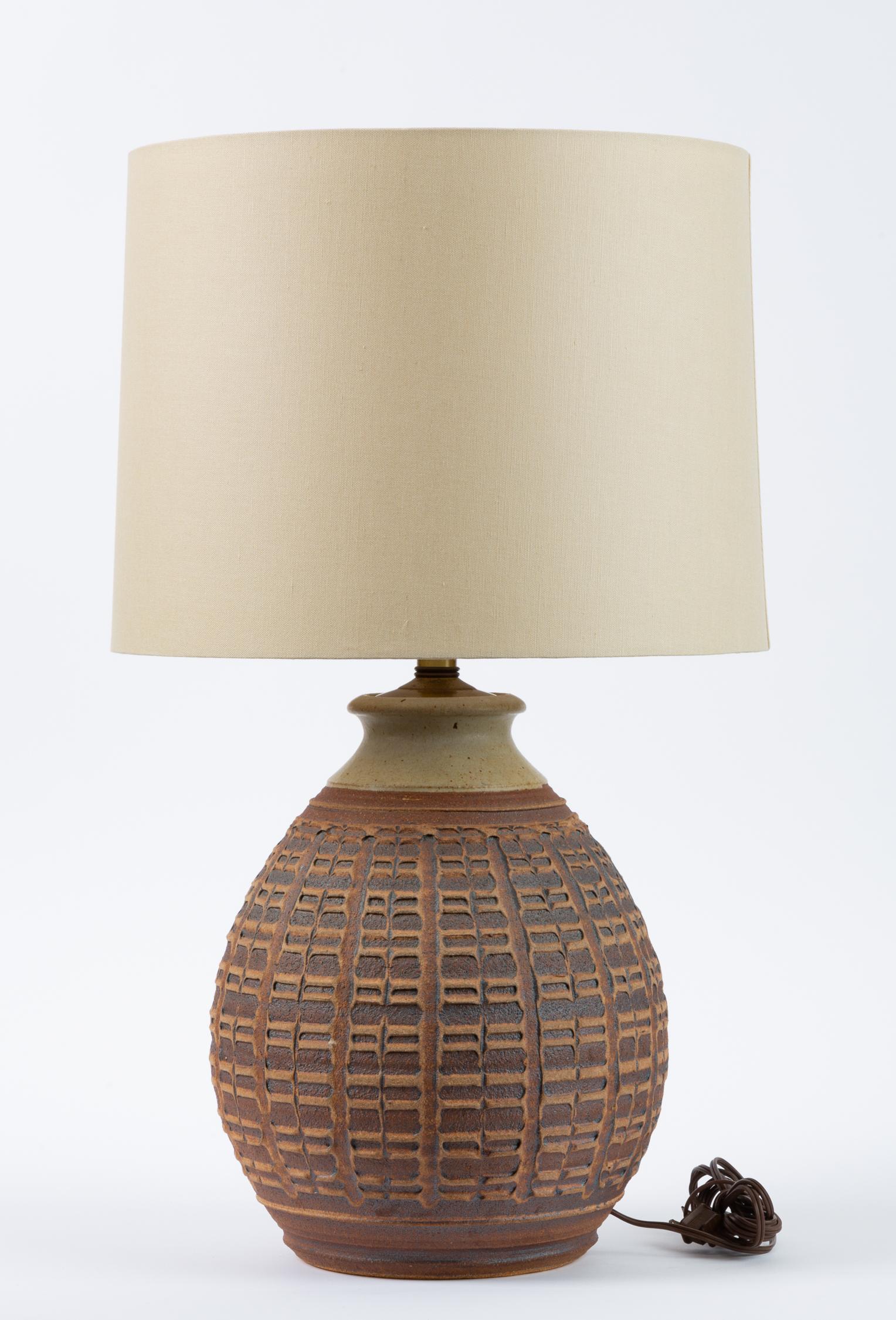 American 0-Series Stoneware Lamp by Bob Kinzie for Affiliated Craftsmen