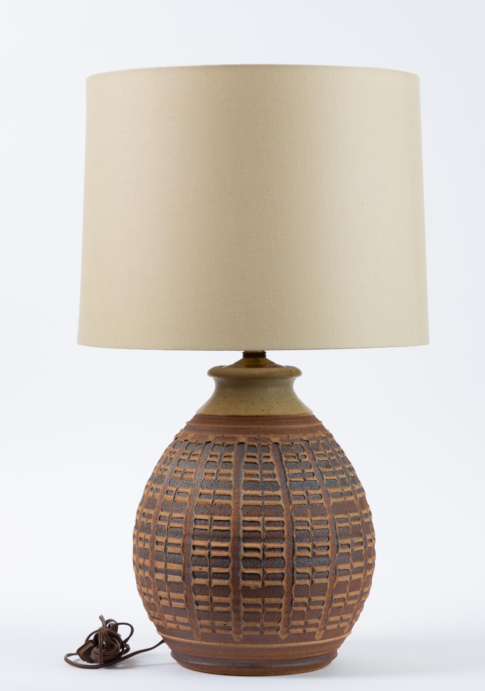 20th Century 0-Series Stoneware Lamp by Bob Kinzie for Affiliated Craftsmen