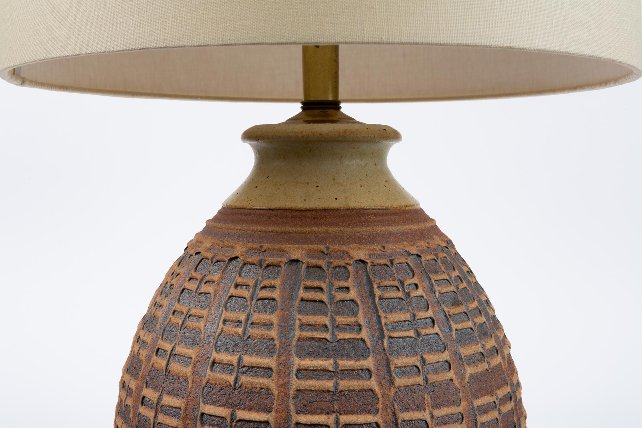 0-Series Stoneware Lamp by Bob Kinzie for Affiliated Craftsmen 1