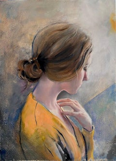 "Patience" - Original Oil of Thoughtful Woman by James Van Fossan