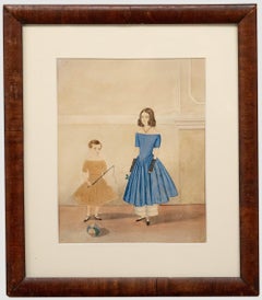 Acquerello dei primi del Novecento - I bambini