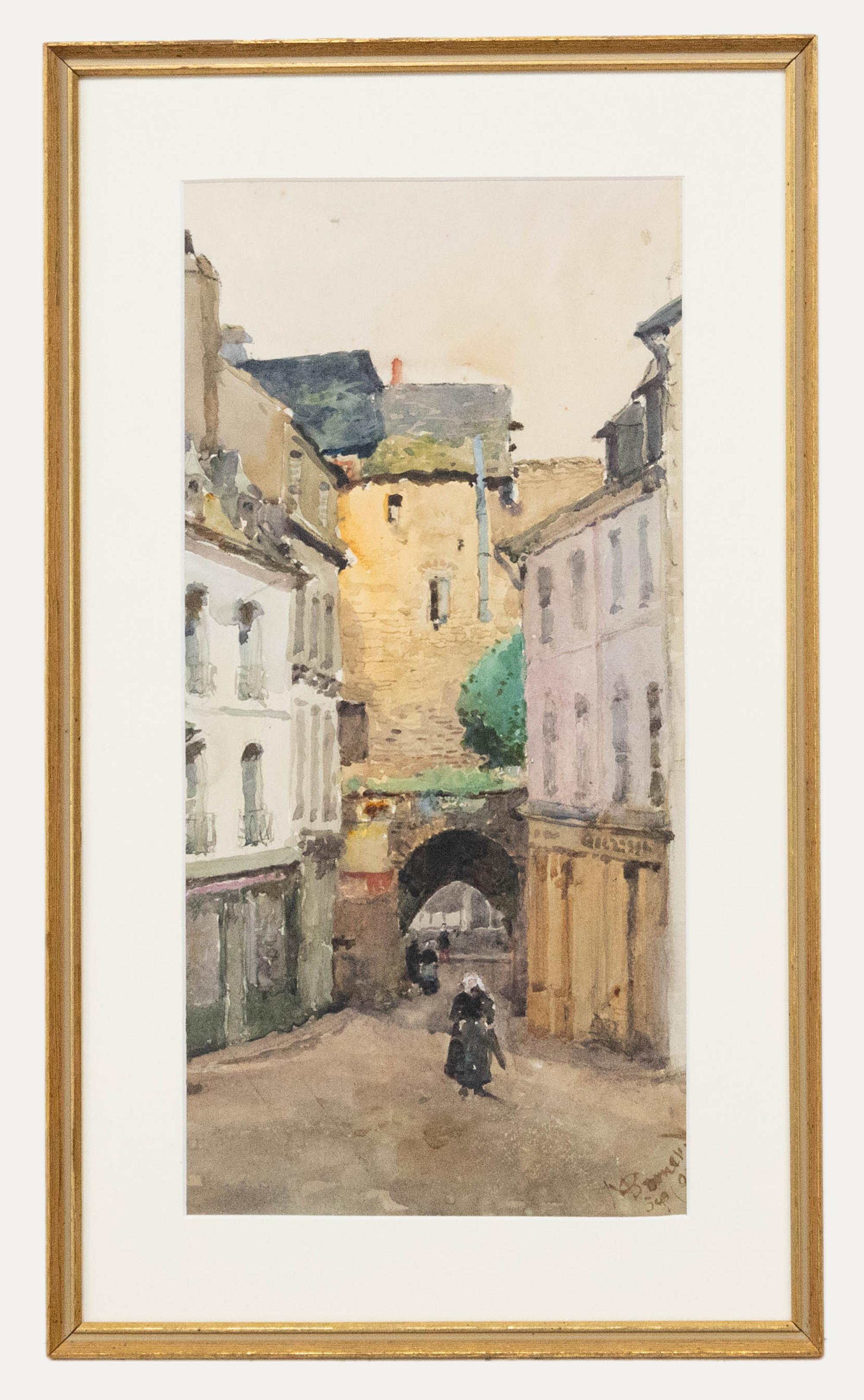 Unknown Landscape Art - Late 19th Century Watercolour - The Old City Walls
