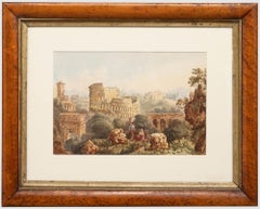 Italian School Early 19th Century Watercolour - The Coliseum